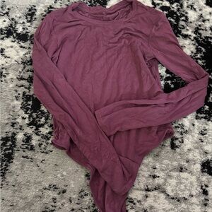 Chic Long Sleeve Bodysuit in Rich Purple